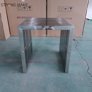 Patio Ottoman <span class=keywords><strong>Banc</strong></span> Tabouret Extérieur <span class=keywords><strong>Jardin</strong></span> Côté Pouf Table En Acier Inoxydable Siège <span class=keywords><strong>Banc</strong></span> <span class=keywords><strong>Pour</strong></span> <span class=keywords><strong>Salon</strong></span> - Product Image 3
