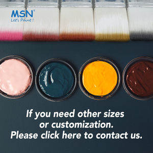 Juego de pinceles de pintura al óleo de faja plana de filamento sintético de doble color MSN, pinceles de <span class=keywords><strong>rodillo</strong></span> de pintura de pared con mango de madera de 6 piezas - Product Image 6