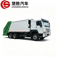 Camion à ordures compacteur hydraulique HOWO 6x4 371HP avec benne de chargement arrière pour l'assainissement municipal