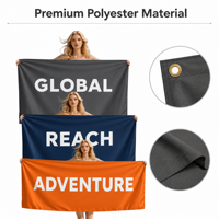 Drapeau promotionnel personnalisé 3x5 pieds, impression numérique, polyester, imperméable, bannière vierge avec logo, tout design, drapeau extérieur volant, vente en gros