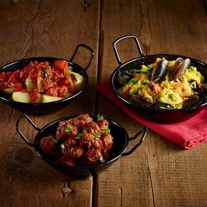 Poêle <span class=keywords><strong>à</strong></span> frire antiadhésive Couleur noire avec deux poignées Poêle <span class=keywords><strong>à</strong></span> <span class=keywords><strong>paella</strong></span> profonde en acier au carbone Poêle <span class=keywords><strong>à</strong></span> <span class=keywords><strong>paella</strong></span> antiadhésive ronde <span class=keywords><strong>émaillé</strong></span>e sur acier P - Product Image 3