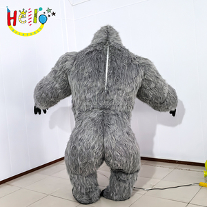 Costume da passeggio completo per adulti Gorilla gonfiabile per mascotte peloso