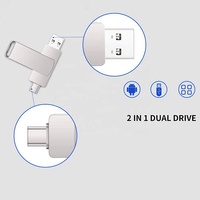 Otg Usb Stick penyimpanan 2 dalam 1, Flash Drive Usb Chip penyimpanan Otg 4gb 8gb 16gb 32gb 64gb 128gb