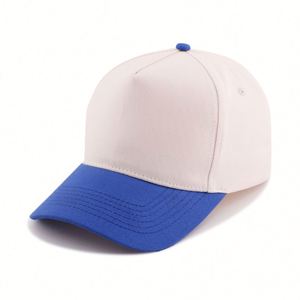 Casquette de baseball personnalisée en gros, style 5 panneaux, bicolore, 100 % coton, avec logo brodé sur mesure - Product Image 5