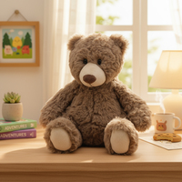 Peluches pour la décoration de la maison des enfants, jouet en peluche mignon et adorable avec un chapeau tricoté rose, une jupe à carreaux blanche et des chaussures en toile rose