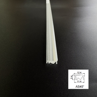 Précision 45 °   Lentille asymétrique simple pour éclairage sur rail LED linéaire, diffuseur de faisceau spot pour magasin, entrepôt, couloir
