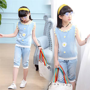 Conjuntos de Ropa de Moda para Niñas, Camisetas Importadas de EE. UU. y Pantalones Vaqueros de Último Diseño de Ltd Clothing Tailandia - Product Image 3