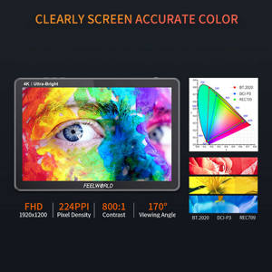FEELWORLD LUT11H 10.1 pouces <span class=keywords><strong>4K</strong></span> <span class=keywords><strong>HDMI</strong></span> 3D LUT écran tactile HDR moniteur de terrain professionnel 2000nit moniteur de caméra IPS - Product Image 3