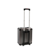 Boîtier de montre à roulettes, boîte Portable en aluminium OEM APC012, outils de bagages, chariot boîte à montre en aluminium avec roues