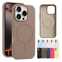 Coque de téléphone en silicone liquide pour iPhone 16 15 14 13 12 11 Pro Max Plus, chargeur sans fil magnétique, coque arrière antichoc