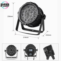 Projecteur LED PAR étanche IP65 18x10W RGBW 4-en-1 DMX512 pour extérieur, idéal pour mariages, événements et discothèques
