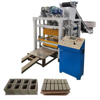 Machine semi-automatique de fabrication de blocs creux Hati Cement Block QTJ4-28, ligne de production de briques haute productivité, hydraulique