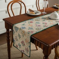 Chemin de table en macramé floral vintage style campagnard - Polyester/Coton lavable et durable, élégance minimaliste pour la décoration de la maison et de mariage