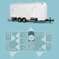 Conteneur Sanitaire Portable, Toilettes Mobiles, Salles de Bain Extérieures, Fabricants de Toilettes Portables avec Multiples Compartiments