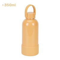 Bouteille d'eau isotherme à double paroi personnalisable avec logo, 350 ml, mini, en acier inoxydable 304, avec infuseur à thé et sangle de transport