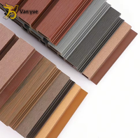 Panneaux muraux acoustiques WPC haute densité 219*26mm en PE avec protection UV pour la décoration moderne intérieure et extérieure