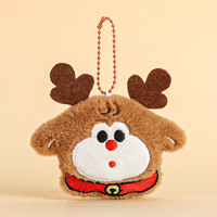 Vente en gros RTS série de Noël porte-clés en peluche doux arbre de Noël bonhomme de neige sac cintres petits accessoires ornement de Noël