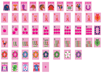 Nouvel Arrivage : Tuiles de Mahjong Américaines en Acrylique Rose, Thème Selle de Cheval de Luxe, Résistantes à l'Eau, Durables et Portables pour le Divertissement