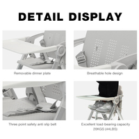 Chaise haute réglable pour bébé, siège rehausseur pour repas, chaise d'alimentation pour table, vente en gros
