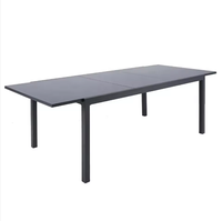 Table à manger pliable et extensible en aluminium moderne et professionnelle pour une utilisation en extérieur dans la cour, l'hôtel, le parc