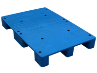 Palette en plastique Euro robuste NEXARA, nouvelle conception 1208, facile à nettoyer, avec 9 patins pour entrepôt