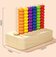 Jouets d'empilage en bois Montessori pour tout-petits, empileur d'anneaux arc-en-ciel, cadeau éducatif pour développer la motricité fine pour les enfants de 3 ans et plus