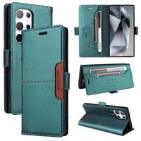 Étui en cuir à rabat pour Samsung Galaxy S25 S24 S23 FE S22 S21 S20 Plus Note20 Ultra A17 A16 A36 A56 A26, portefeuille pour cartes, coque de téléphone