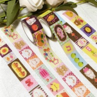 Ruban adhésif décoratif DIY à faible MOQ, autocollant étoile pailletée, rouleau de ruban Washi personnalisé avec logo de marque