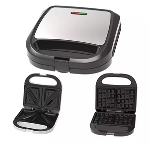 Machine à sandwichs automatique Anbolife pour la maison, 2 tranches, plaque antiadhésive, gaufrier, gril électrique, <span class=keywords><strong>presse</strong></span> à sandwichs - Product Image 4