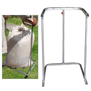 Jh-mech thuận tiện cho việc thu thập lá Ngô 500 <span class=keywords><strong>pounds</strong></span> khả năng chịu tải thép carbon sơn tĩnh điện thép Thùng rác Túi chủ - Product Image 2