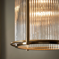 Lampe suspendue en métal laiton antique, design classique en cristal avec abat-jour en verre transparent, alimentation CA, lampe suspendue pour la maison, la cuisine, décoration intérieure
