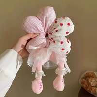 Peluche personnalisée en forme de fleur ou d'animal avec visage de chat/canard/chien pour la décoration de chambre d'enfants et de filles