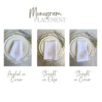 Serviettes en lin personnalisées avec ourlet festonné, brodées sur mesure avec monogramme pour mariages, fêtes, événements, vente en gros, certification OEKO-TEX
