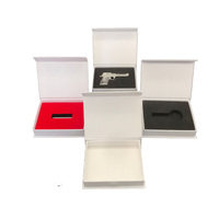 Caja de regalo de disco USB de cartón magnético blanco personalizable, imanes rígidos, embalaje de Perfume plegable para llavero