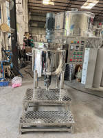 Cuve de mélange liquide 100L 200L en acier inoxydable avec agitateur, chauffage et homogénéisateur pour détergents et shampoings