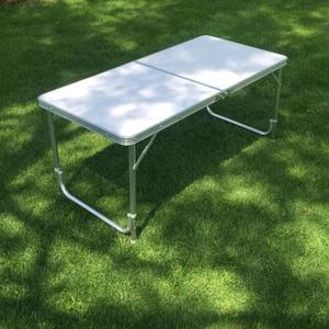 Adjustable Height Folding <b>Table</b> Camping Legs <b>Plastic</b> Picnic <b>Tables</b> Foldable Aluminum 120x60 - Product Image 1