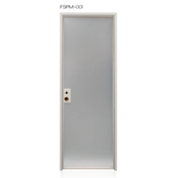 Portes intérieures modernes en alliage d'aluminium français sur mesure, à vitrage simple, pour appartement, chambre, centre commercial, supermarché, salon commercial