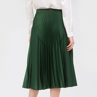 Falda Midi Plisada Retro de Cintura Alta Personalizada al por Mayor para Mujer