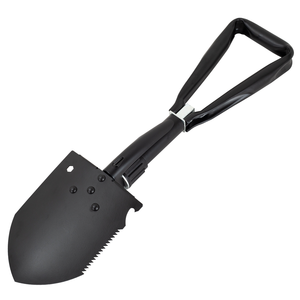 Pala de acero al manganeso plegable en tres partes, herramienta portátil multifunción para exteriores, vehículos, camping y pesca. - Product Image 2