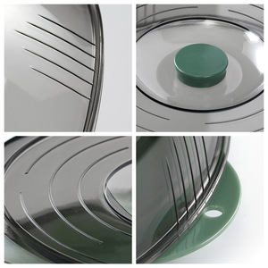 Cloche <span class=keywords><strong>Alimentaire</strong></span> Ronde Empilable Multicouche Anti-Poussière, Couvercle de <span class=keywords><strong>Plat</strong></span> en Plastique Transparent pour Isolation <span class=keywords><strong>Alimentaire</strong></span> - Product Image 6