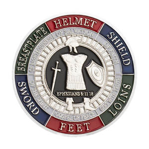Suvenir Kristen suvenir koin emas & perak berlapis 'letakkan pada keseluruhan baju zirah hadiah peringatan dari Material logam Ephesians - Product Image 6