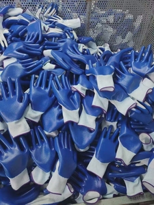 Gants <span class=keywords><strong>de</strong></span> travail 13G en polyester blanc et nitrile gris, équipement <span class=keywords><strong>de</strong></span> protection individuelle, taille S, personnalisable - Product Image 5