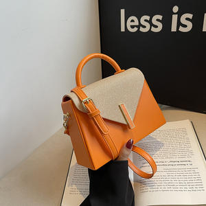 กระเป๋าถือผู้หญิงหนัง PU, สินค้ามาใหม่กระเป๋าสะพายข้างกระเป๋าสะพายไหล่แบบแข็งมีล็อคสายคาดลำตัวสำหรับ2024 - Product Image 2