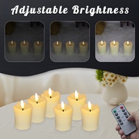 Set de bougies à thé LED Set de six pièces Set de six pièces Chargement USB télécommande