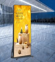 Poster da parete per interni P1.86 P1.95 P2 P2.5 LED poster display da esterno pubblicitario portatile LED Standee totem pannello Display