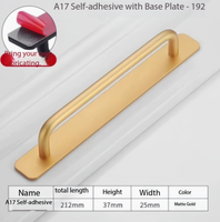 Poignée auto-adhésive en aluminium pour porte coulissante, sans perçage, pour tiroir de meuble, fenêtre, balcon, quincaillerie de mobilier