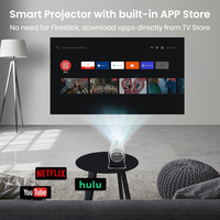 Vente directe usine Nouveau projecteur portable intelligent 4K 2025 WiFi double bande 5.0 Batterie intégrée 2-3h Android 11 3D 2Go/16Go