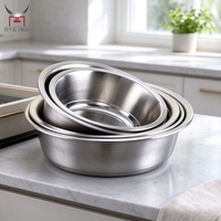 Bol mélangeur en acier inoxydable 304 avec marquages de mesure, idéal pour soupes et salades, personnalisable en usine, vente en gros