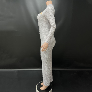 Novance Y4977 abiti all'ingrosso abiti formali abiti da sera <span class=keywords><strong>lunghi</strong></span> perle bianche abito <span class=keywords><strong>per</strong></span> festa di nozze Costume <span class=keywords><strong>per</strong></span> cantante - Product Image 2