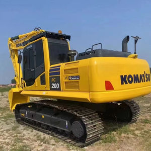 Excavatrice sur chenilles hydraulique Komatsu PC200 d'occasion, 20,7 tonnes, 90 % neuve, moteur diesel japonais d'origine, boîte de vitesses, pompe, PLC, moteur, EPA, CE - Product Image 1